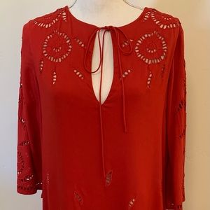 Alice + Olivia embroidered Morgana dress eyelet tunic